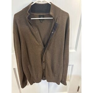 F/X Fusion Full Zip/snap Oversized Medium Sweater Brown